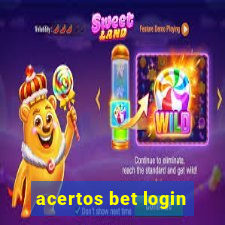 acertos bet login